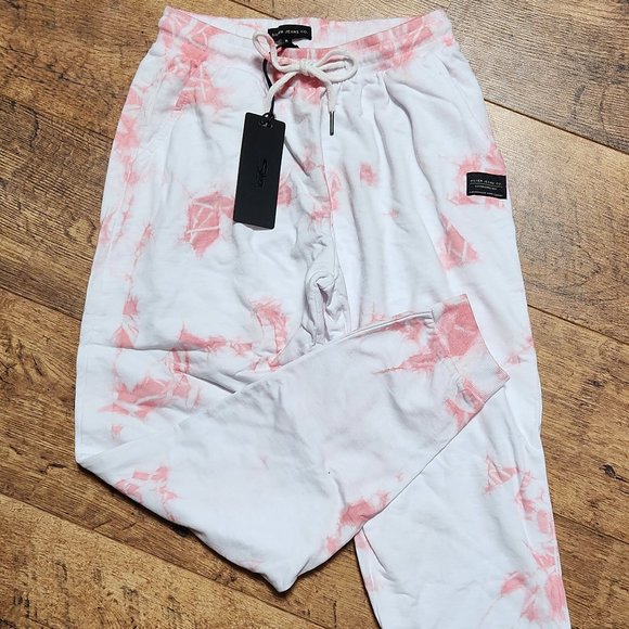 SILVER Women's Pink Fleece Lined Tie-Dye Joggers - NEW NWT - Picture 4 of 7